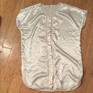 Elegant Cream Satin Nightgown